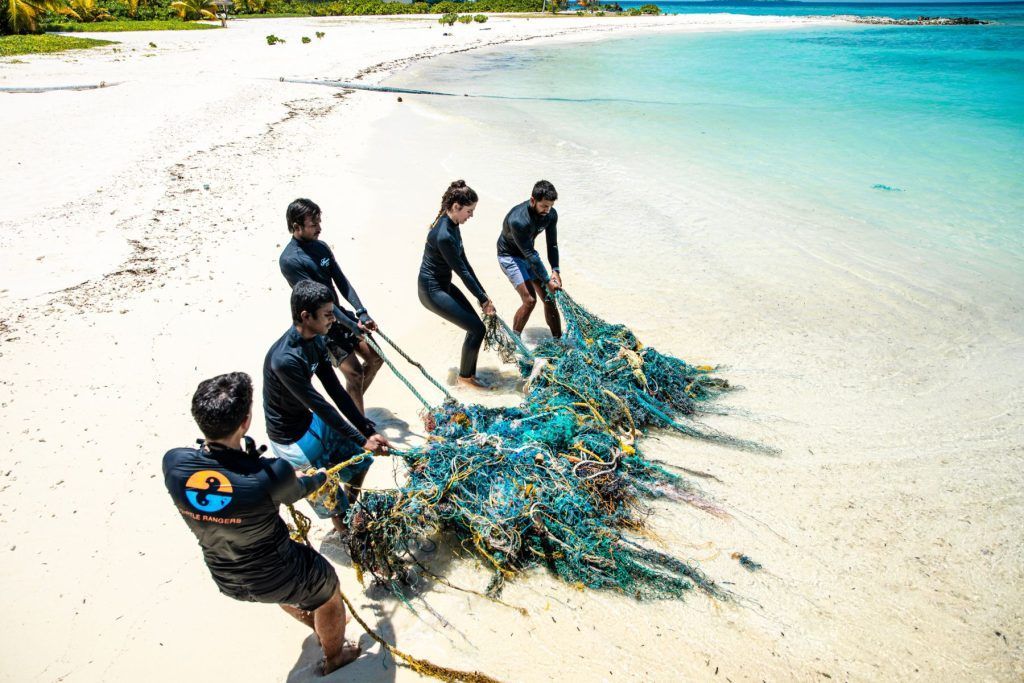 Lagoon clean-ups at Fairmont Sirru Fen Fushi, one of the most eco- friendly resorts in the Maldives