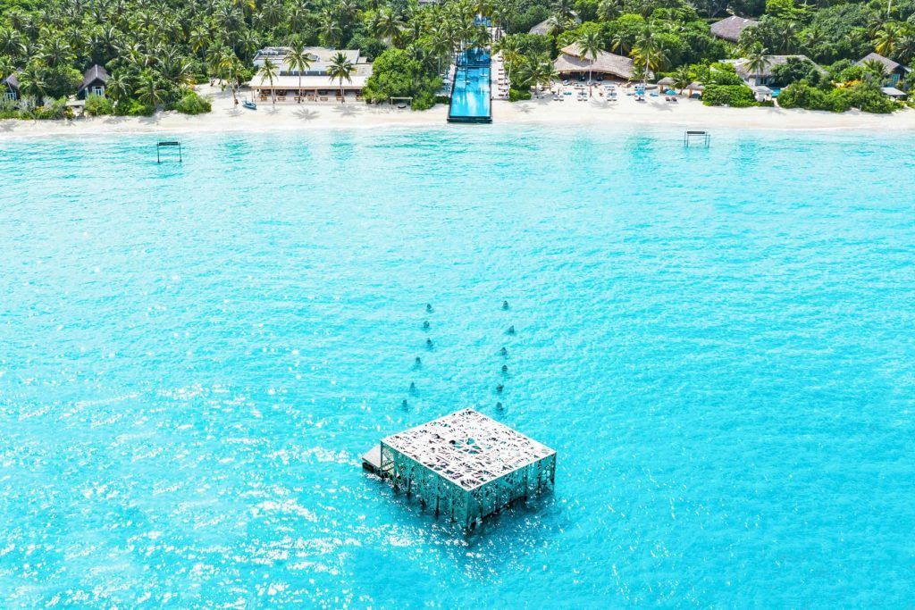 Coralarium at Fairmont Sirru Fen Fushi, one of the most eco- friendly resorts in the Maldives
