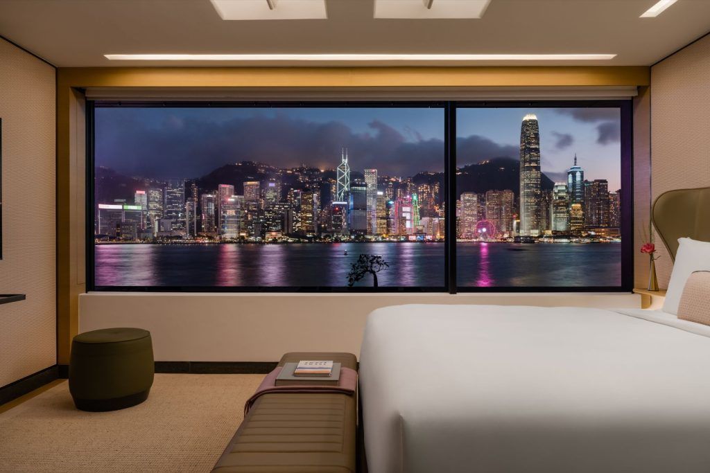 Suite Harbour View King Bedroom. Courtesy of Regent Hong Kong
