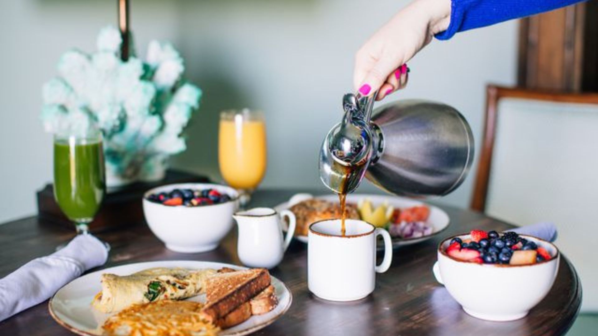 A Breakfast table at Henderson Beach Resort