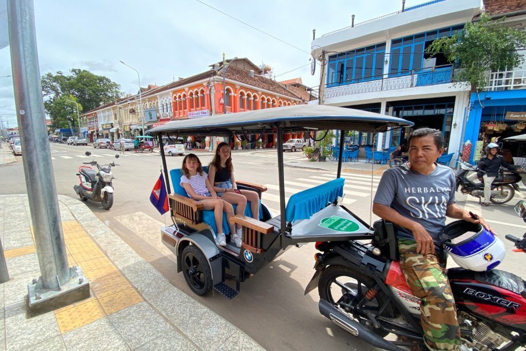 A tuk-tuk to the market in Siem Reap
