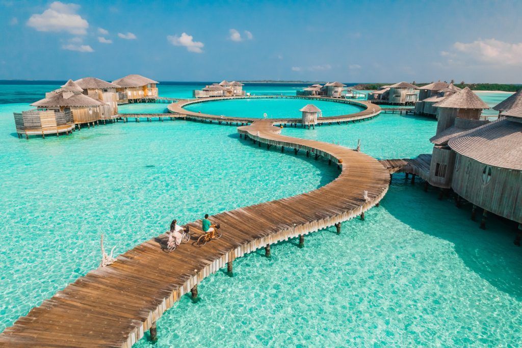 Pedal power at Soneva Jani in the Maldives - hotel kids activities
