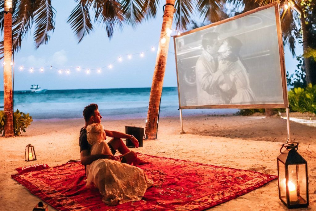 Raffles Meradhoo's oceanside cinema