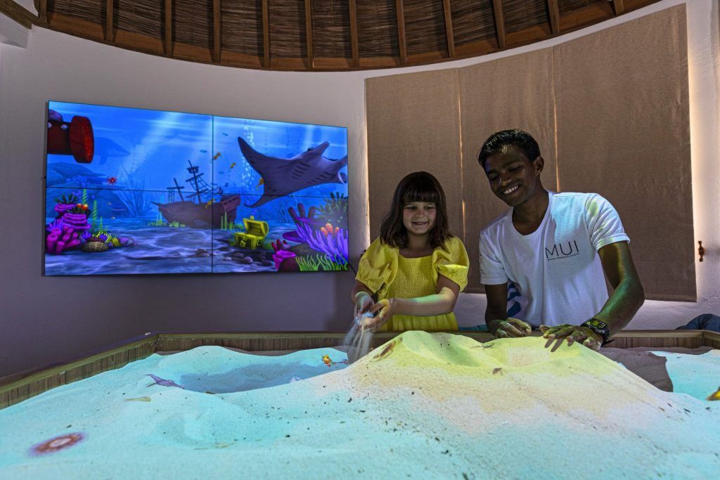 Sensory play in the Shell interactive room