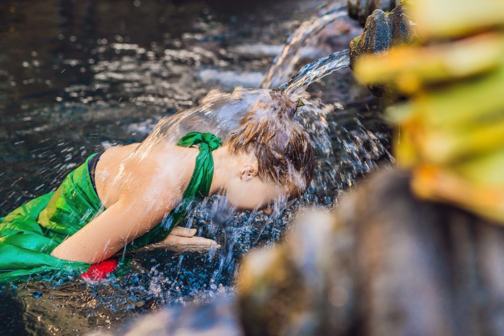 Holy spring water at Pura Tirta Empul, Bali