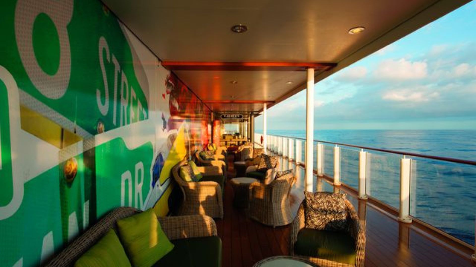 The Waterfront restaurant on the ship