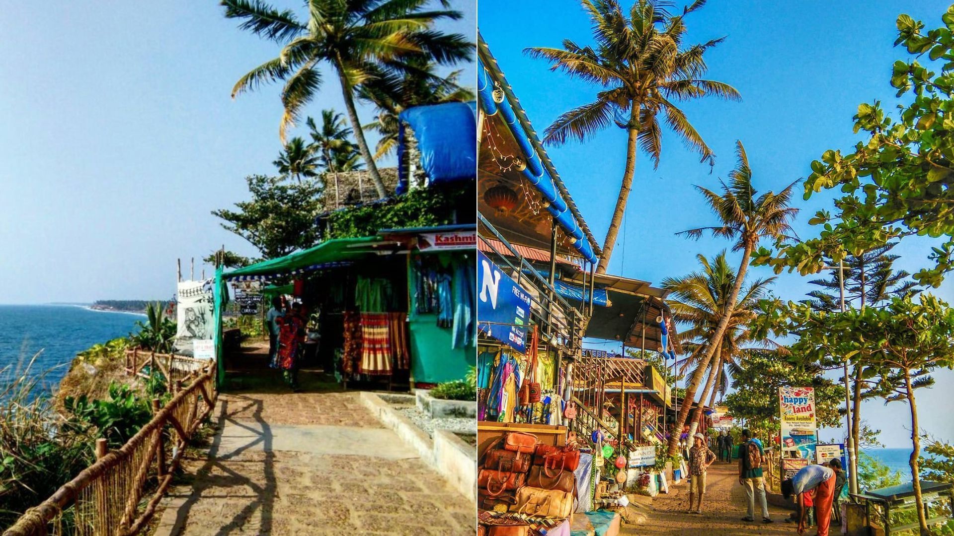 Beach markets in Varkala