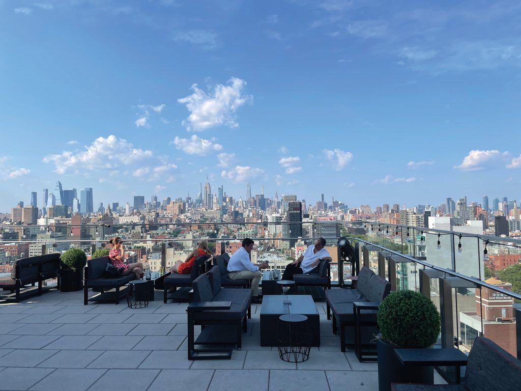 New York City as seen from The Crown at Hotel 50 Bowery