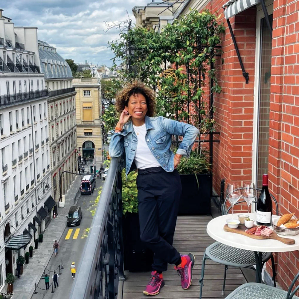 Loving the private porch in Paris at Hôtel de Crillon, Rosewood.
