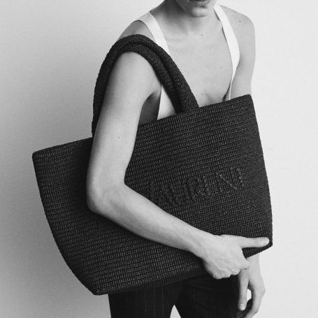 Saint Laurent Raffia Tote Bag