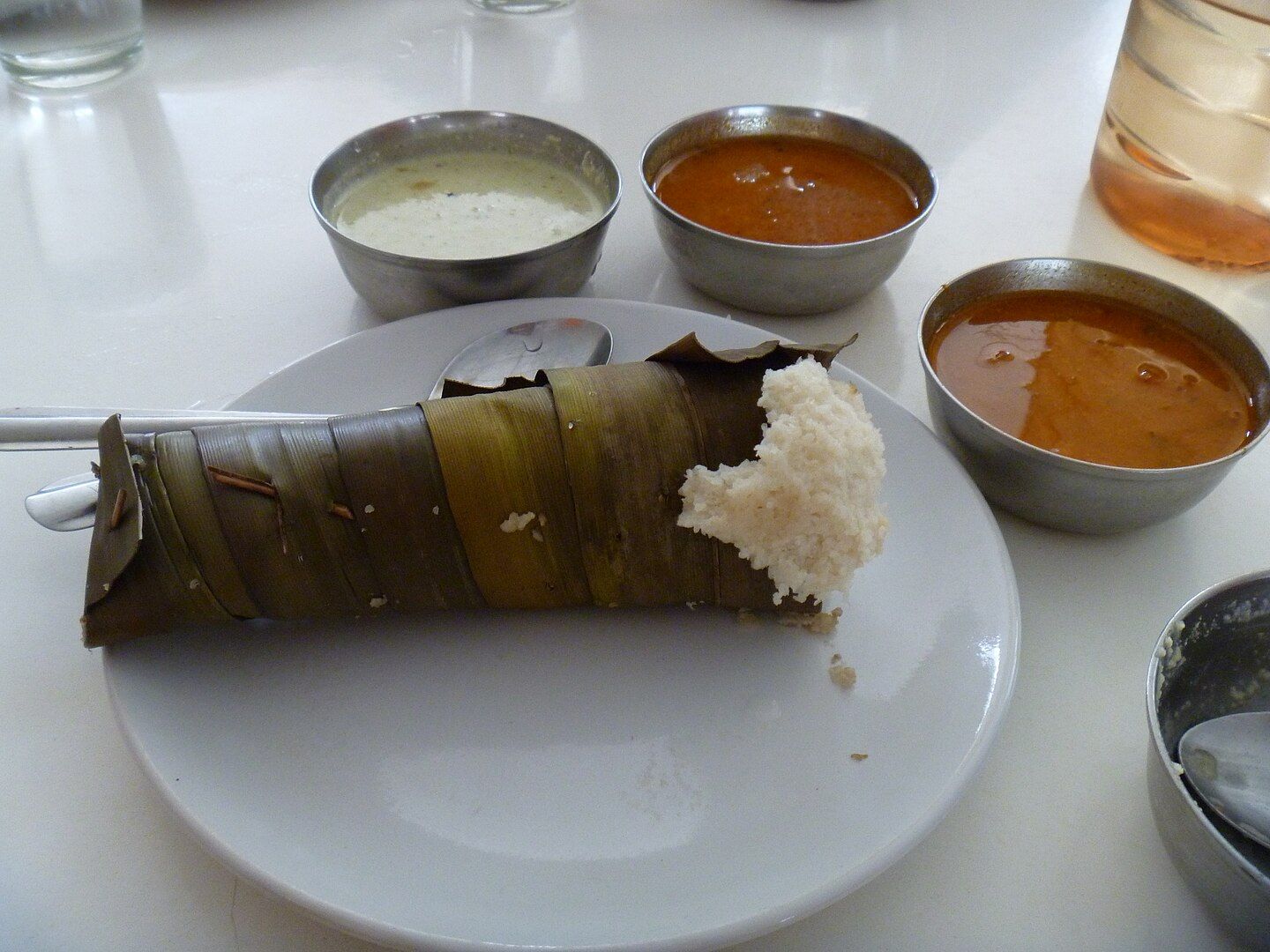 Puttu with sambhar
