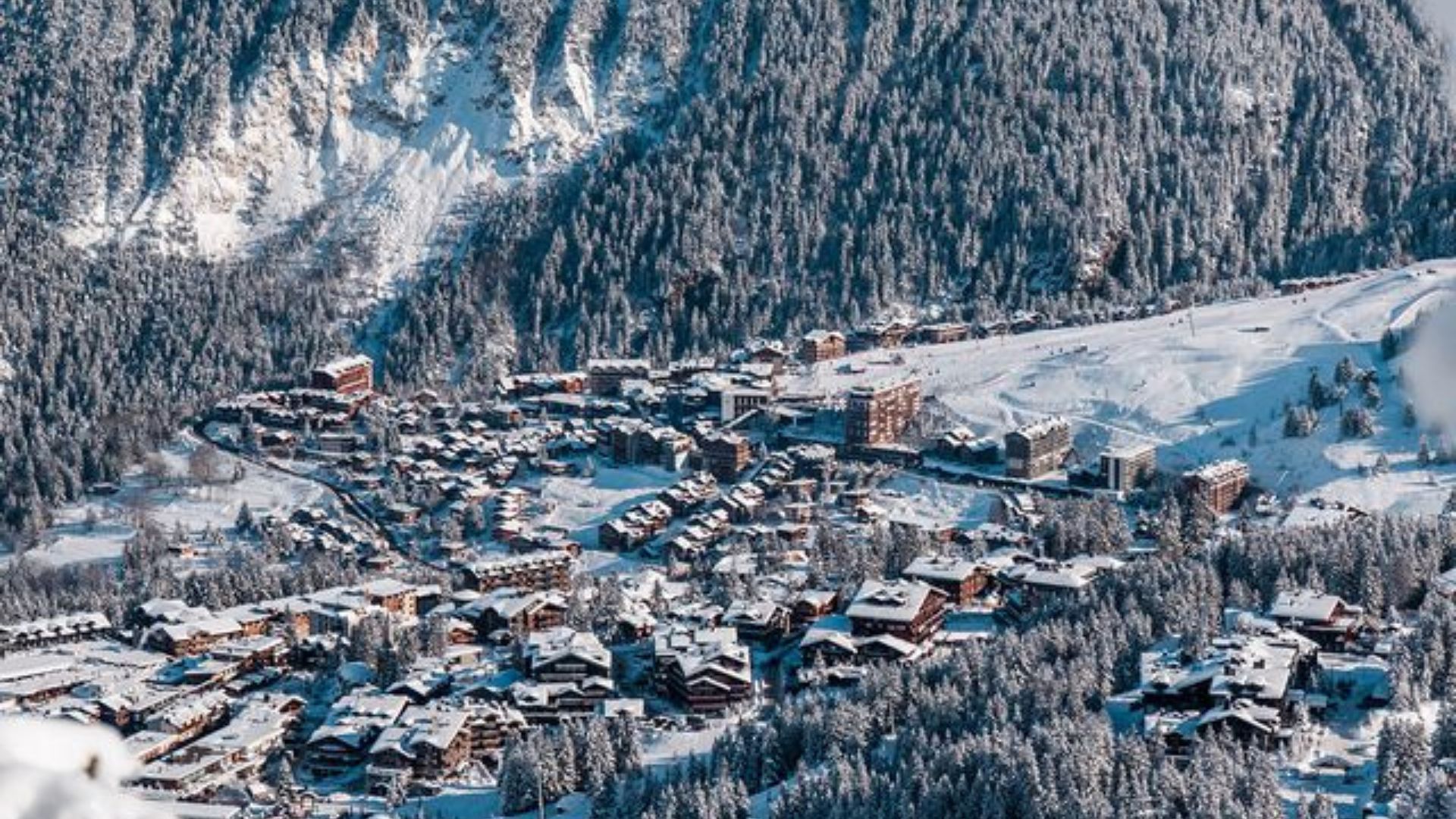 Aerial view of courchevel