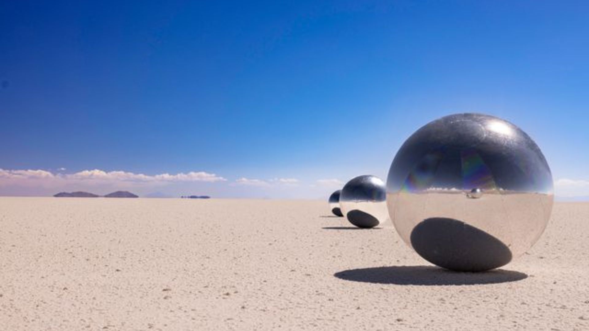 Sculptures in Salar de Uyuni