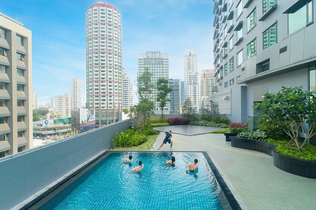Rooftop Pool with Bangkok city view