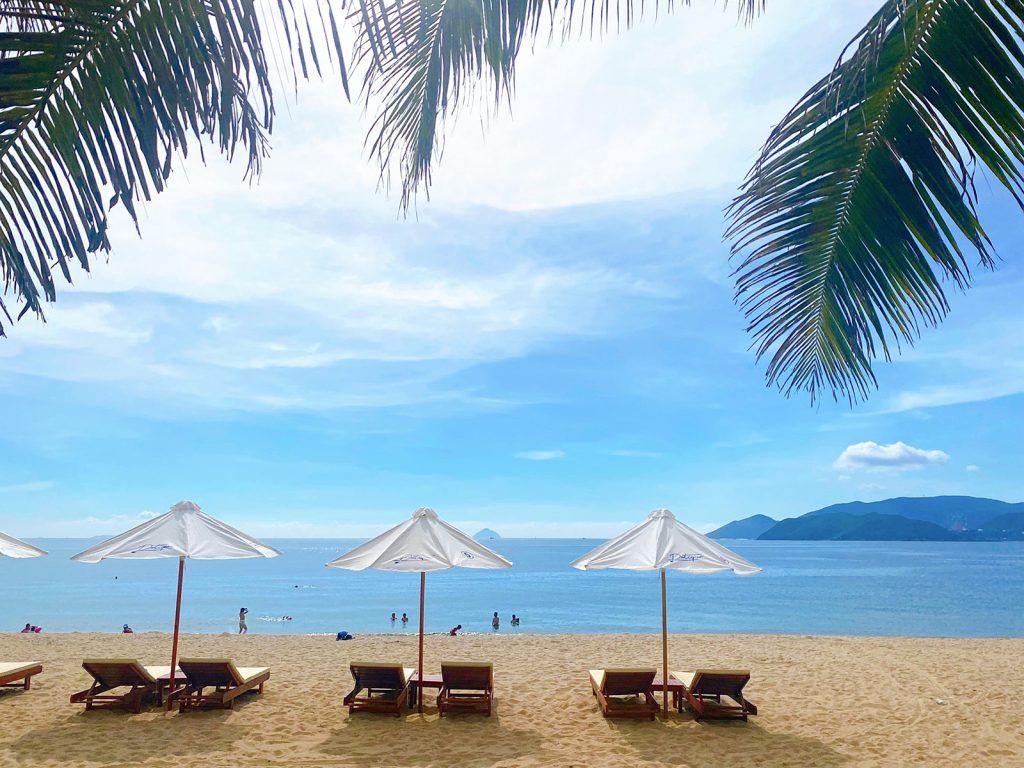 A spectacular golden-sand Nha Trang Beach