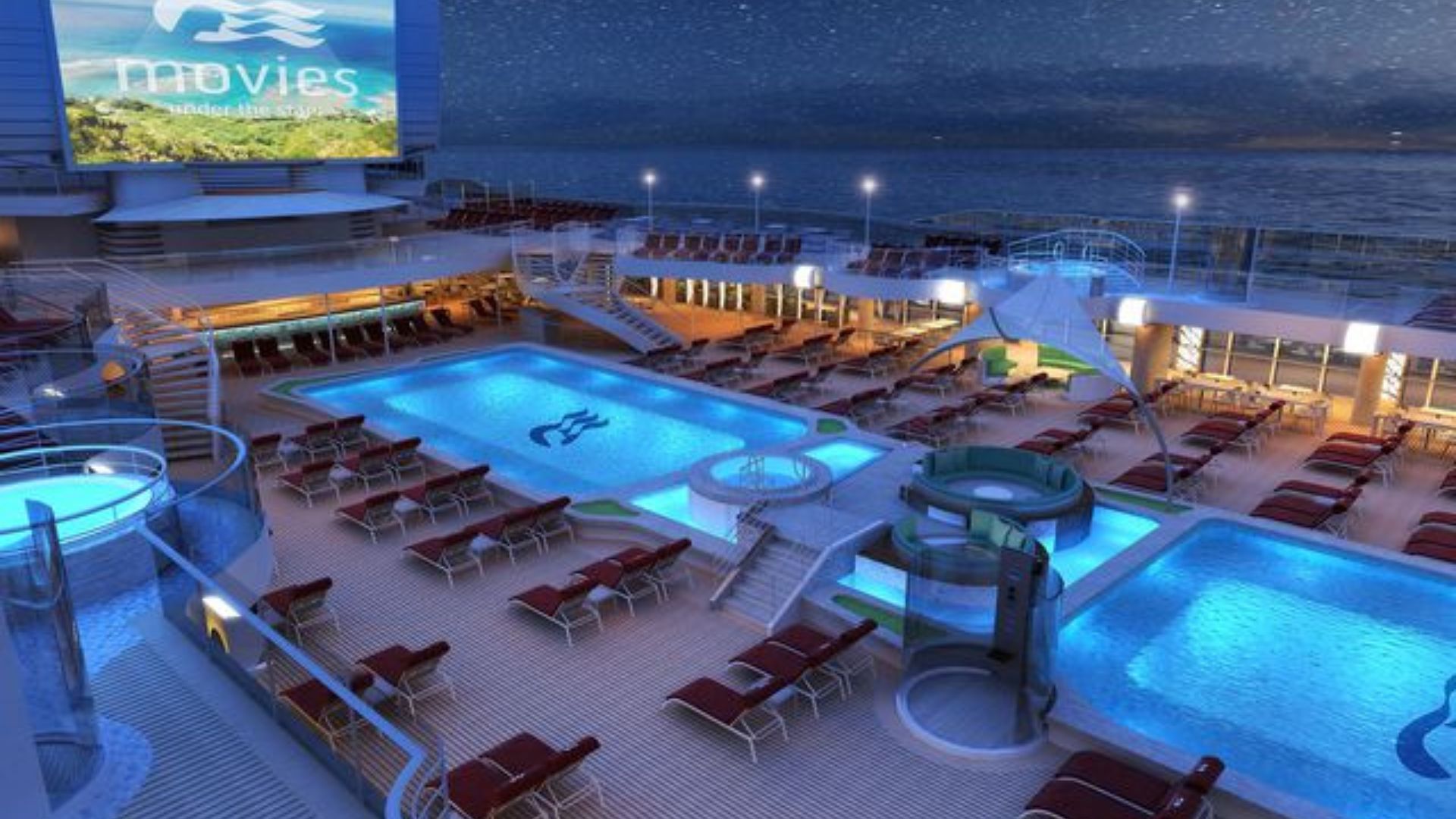 Discovery princess pool deck