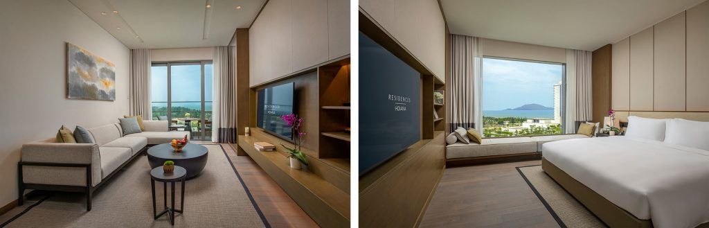 Hoiana Residence: One-bedroom Living Room; Master Bedroom