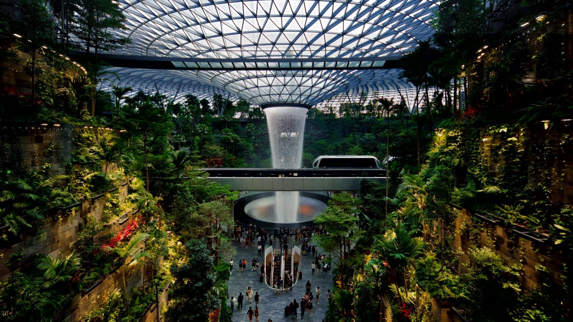 Singapore changi airport terminal architecture hi-res stock