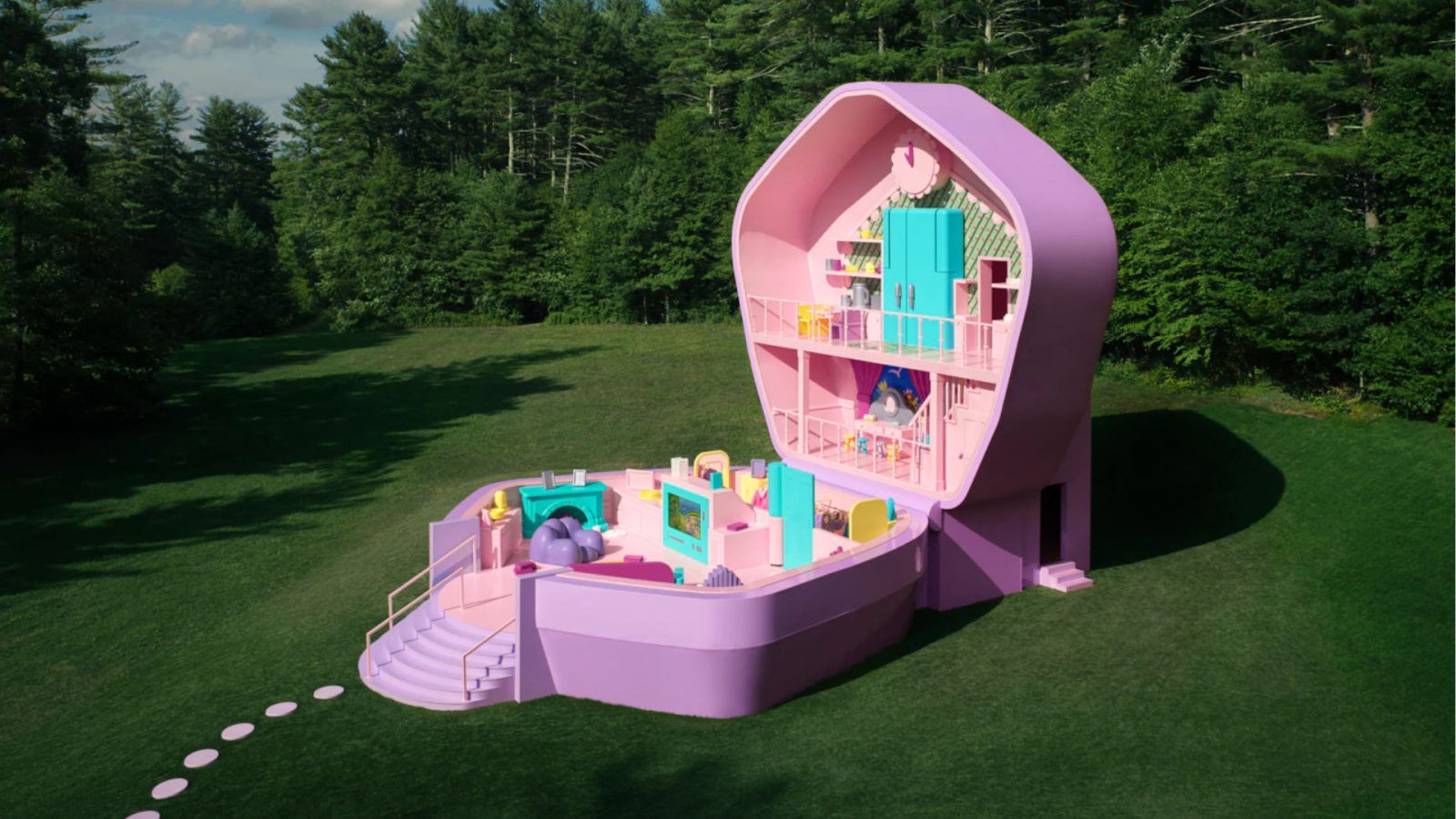 Stay in a life-sized Polly Pocket dollhouse with AirBnb