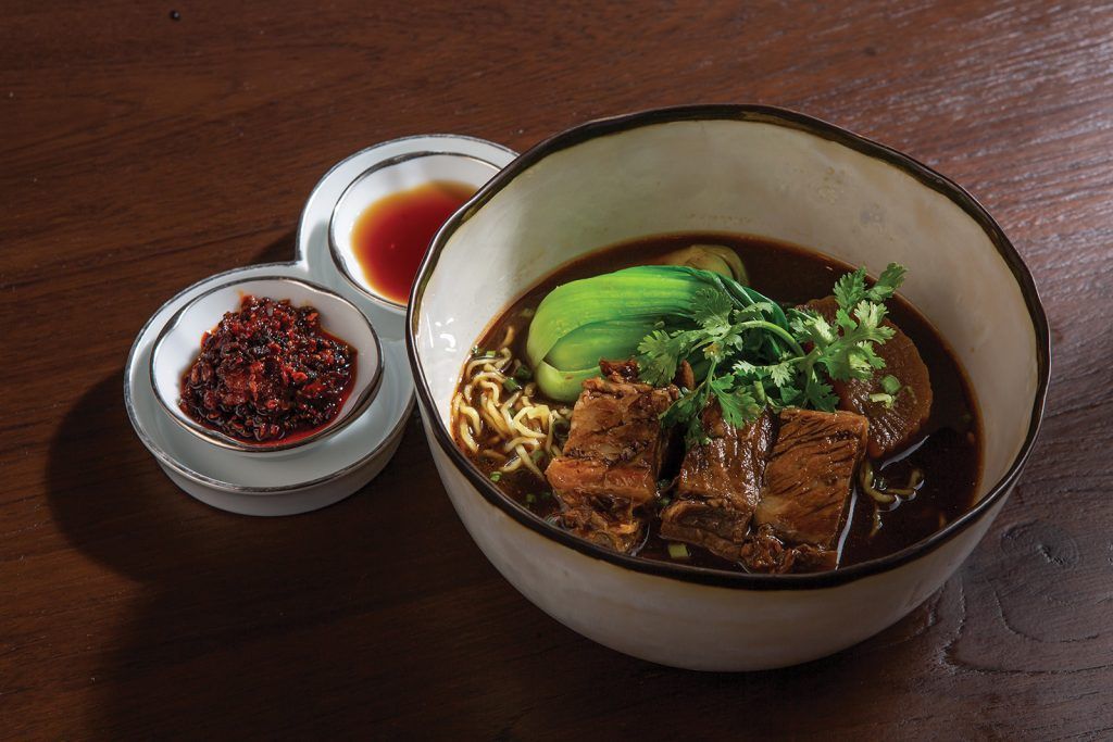 Noodles with beef broth at Park Hyatt Bangkok