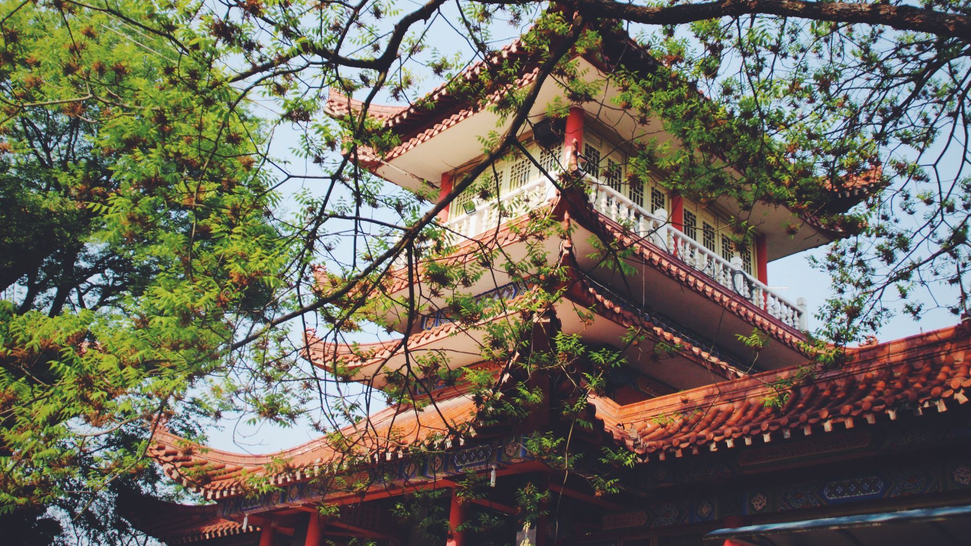 Peak of a building in summer palace
