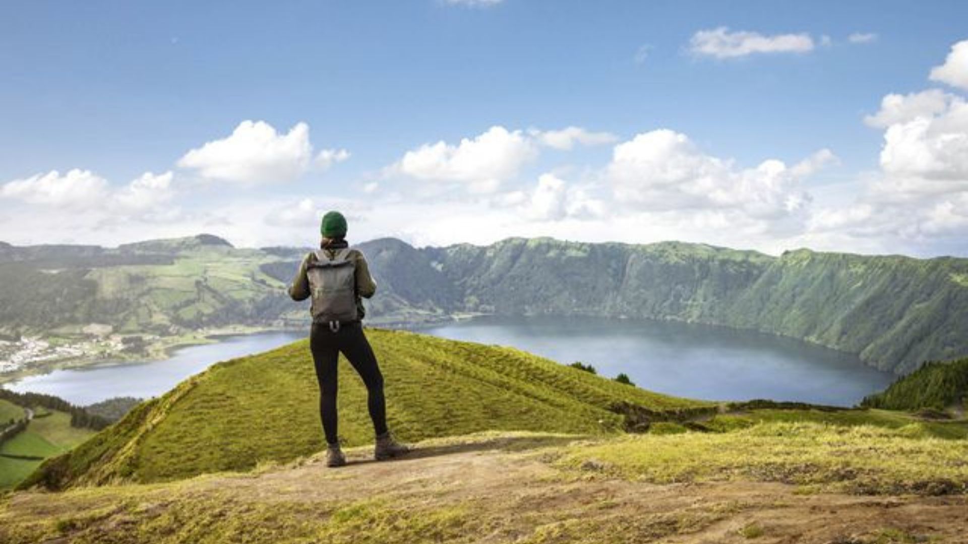 Lagoa Do Fogo Crater Lake Within The Agua De Pau Massif