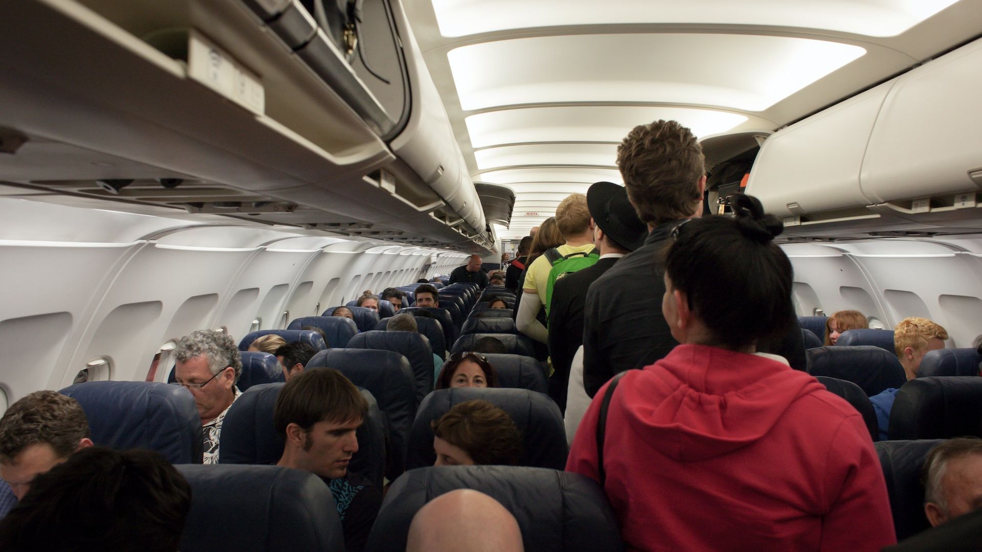 Boarding a plane