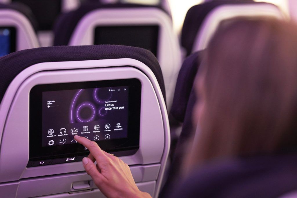 Passenger using IFE