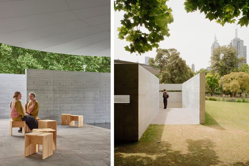 Photo by Michael Pham (left) and photo by Luke Ray (right), courtesy of MPavilion