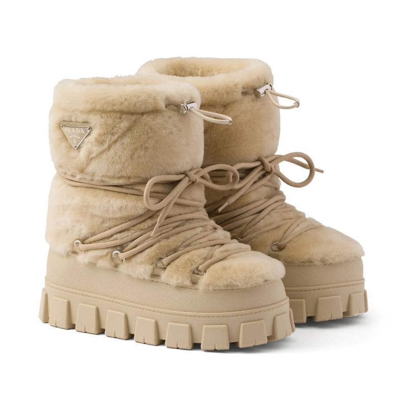 Prada Shearling Après Snow Boots